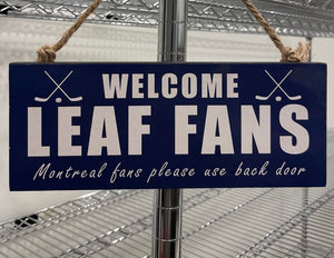 Leaf Fan Welcome Sign