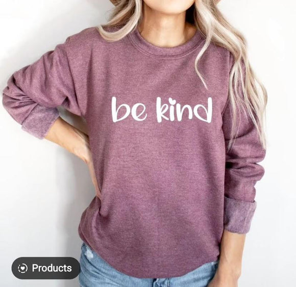 Crew Neck Sweater - Be Kind - Large