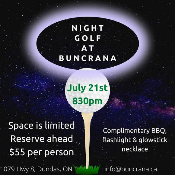 Night Golf Event July 21 at 8:30pm