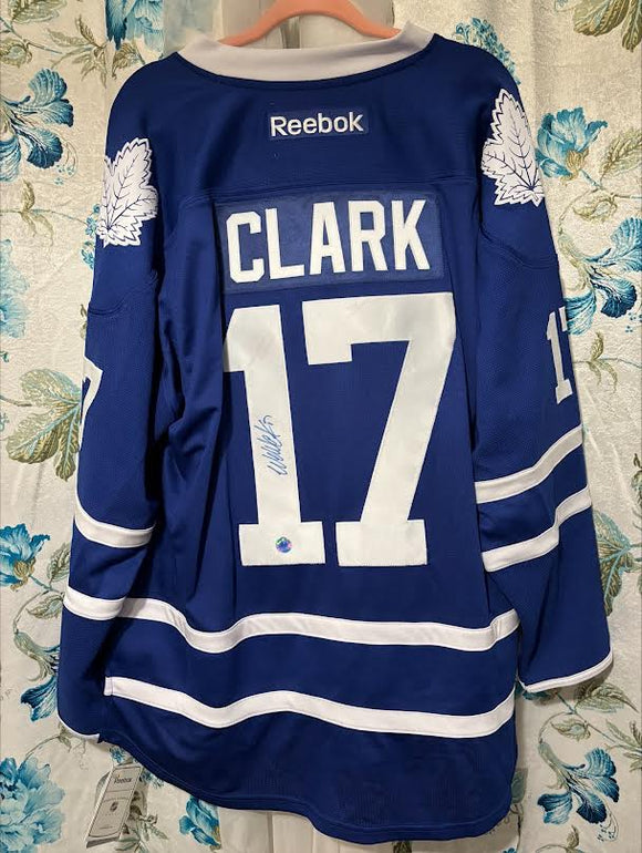 Wendel Clark #17 Signed Toronto Maple Leafs Authentic Reebok Captain’s Jersey