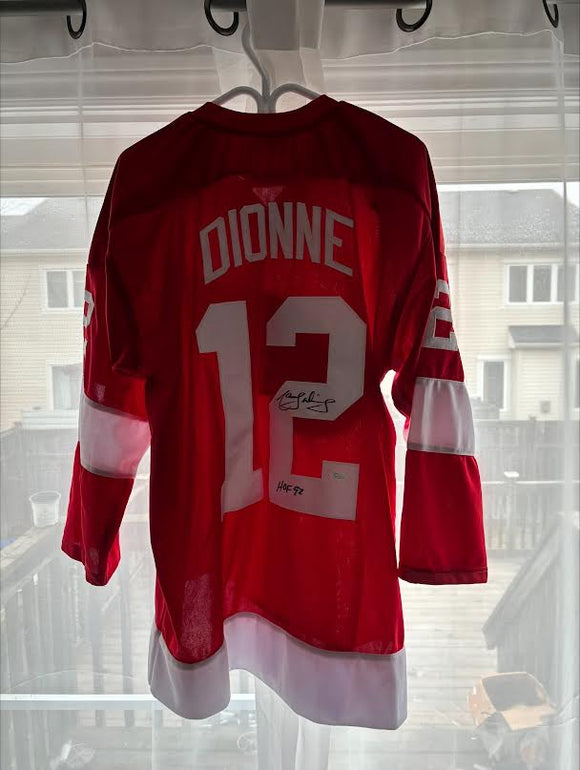 Marcel Dionne #12 signed Detroit Red Wings Custom Jersey