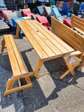 Set of Cedar Benches (Picnic Table)