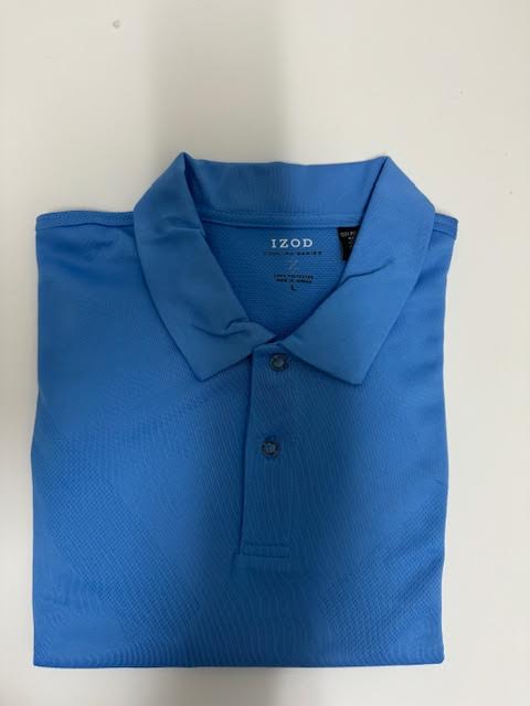 IZOD Men's Polo Shirt  Light Blue   Large