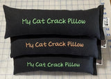 MY CAT CRACK BODY PILLOW - PREMIUM CATNIP - EMBROIDERED CAT TOY