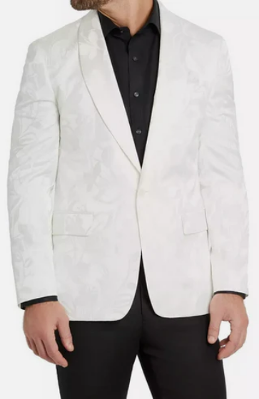 Tallia Blazer Tone on Tone | White  Size 52R