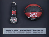 Michael Jordan Vintage Wilson Watch With Original Basketball Case Custom Framed Shadowbox Display