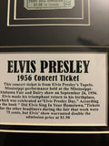 Elvis Presley Custom Matted Photo Display with Authentic Concert Ticket