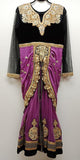 #9 Heavy Embroidered Velvet and Crepe 3 Pice Suit  Medium