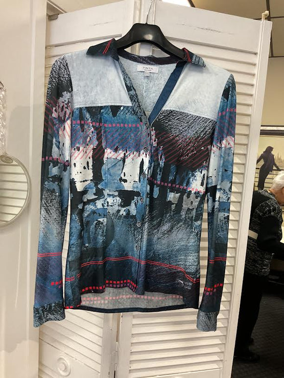 Tinta from Spain blouse in blue  size 6