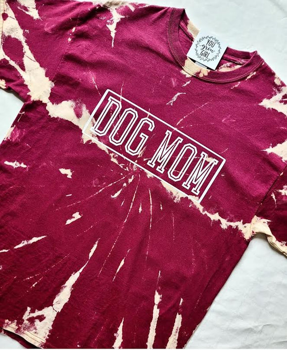 Dog Mom-Reverse Tie Dye Tshirt  Medium