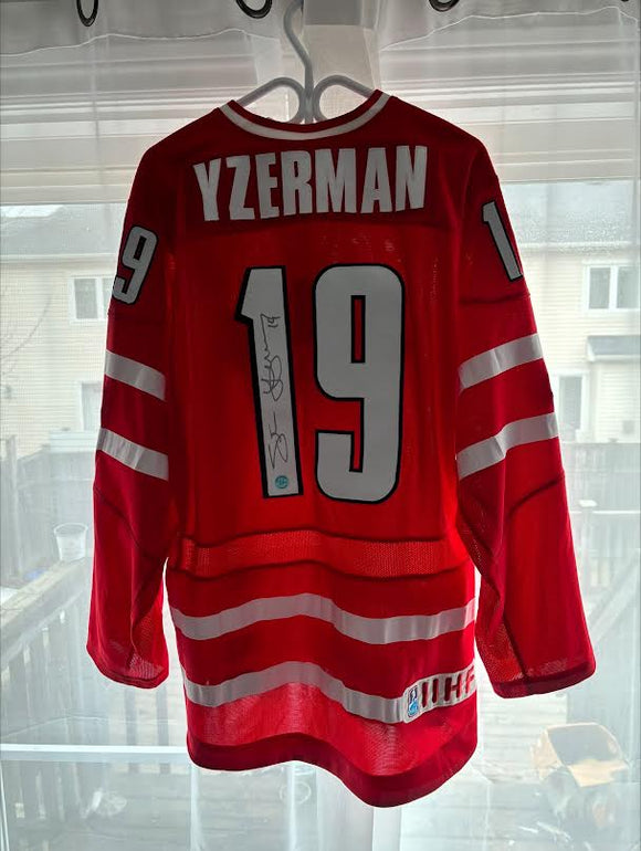 Steve Yzerman #19 signed Team Canada Olympics Authentic NIKE Jersey
