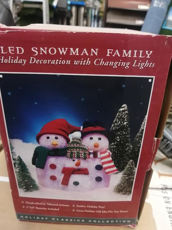 LED Snowman Family - Large