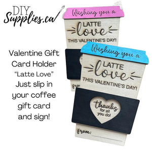 Valentines Gift Card Holder "Latte Love"