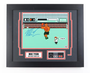 Mike Tyson Signed "Punch-Out!!!"   Custom Framed Photo Display   with Nintendo Controller