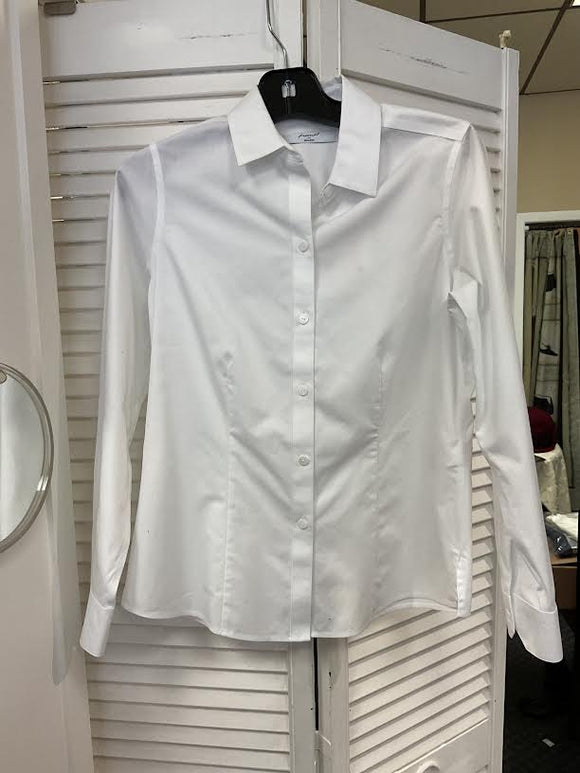 Foxcroft cotton shirt in white  size 14