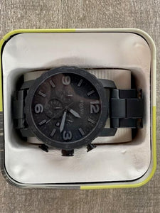 Men's Fossil Watch - Black Stainless Steel