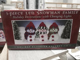 LED Snowman Family