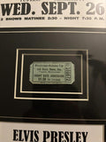 Elvis Presley Custom Matted Photo Display with Authentic Concert Ticket