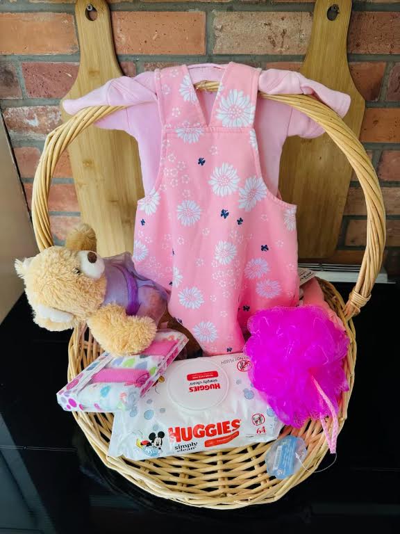 Baby Girl Pink Basket