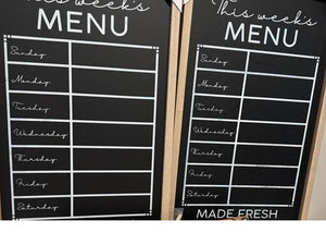 Kitchen Menu Chalk Boards