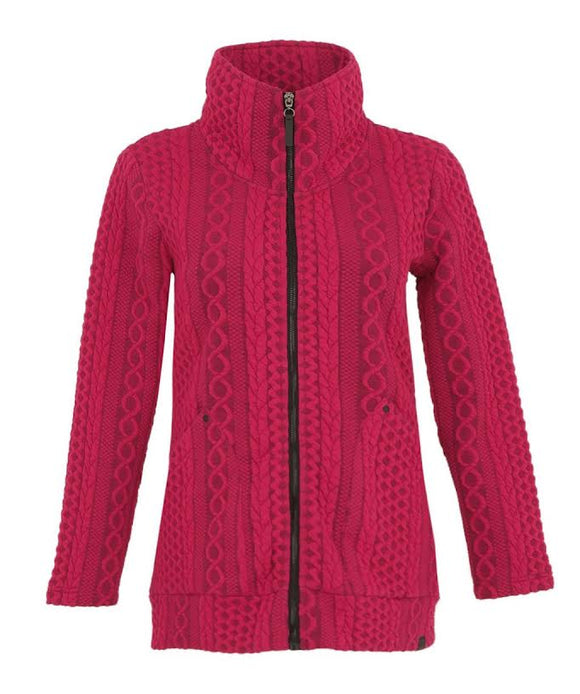 Dolcezza car coat in sangria xtra small