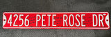 Pete Rose Signed Oversized Street Sign With Extensive Stat Inscriptions (PSA)