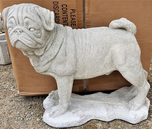 Cast Concrete Dog - 10 inch