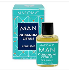 One 10ml bottle of Men's- Olibanum Citrus Perfume Oil-