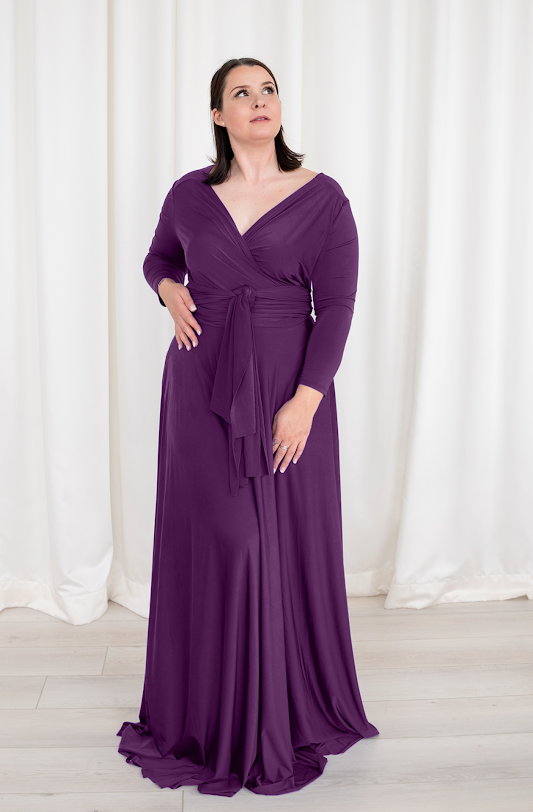 Iris Maxi Dress Plum Purple M/L (8-14)