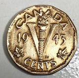 Canada Victory Nickel 1943 Coin Ring