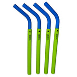 GreenPaxx Silicone 2-piece Reusable Straws - Rocket Blue (pack of 4)