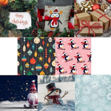 Swedish Dishcloth Holiday Cards - Happy Holidays