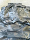 Black “leatherette” leggings with wide comfort band - SMALL