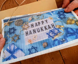 Swedish Dishcloth Holiday Cards - Happy Hanukkah