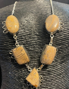 Agate Stones in Sterling Silver / 20" Chain