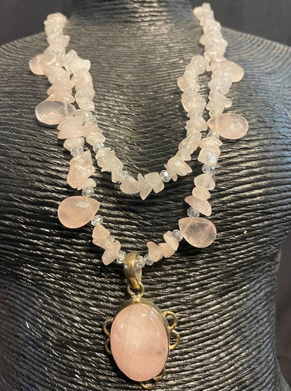 Pink Gemstone 16 inch Necklace