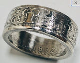 British Two Shilling Coin Ring