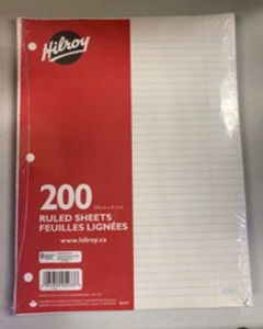 Hilroy Lined Paper - 200 sheets