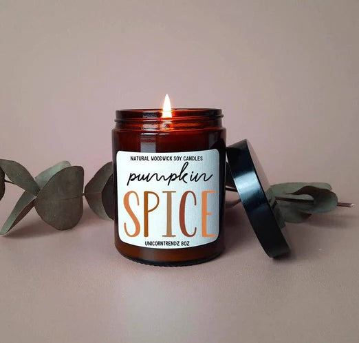 Fall Candle, Pumpkin Spice 8oz Soy Candle
