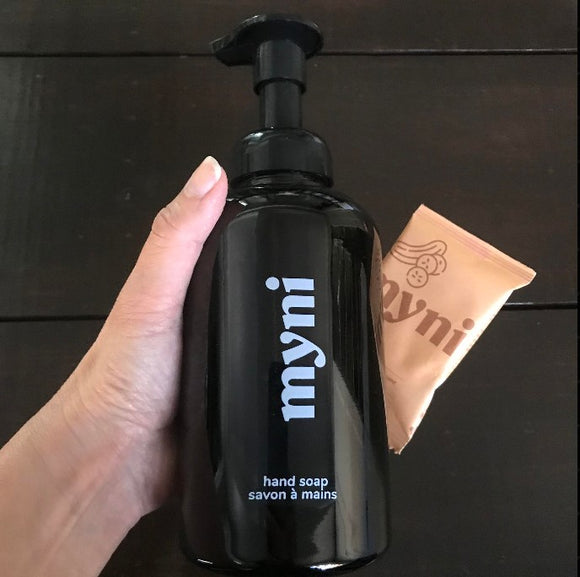 Black Myni Glass Hand Soap Bottle Kit