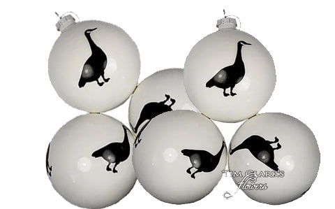 Canadian Goose glass ornaments - Set of 6