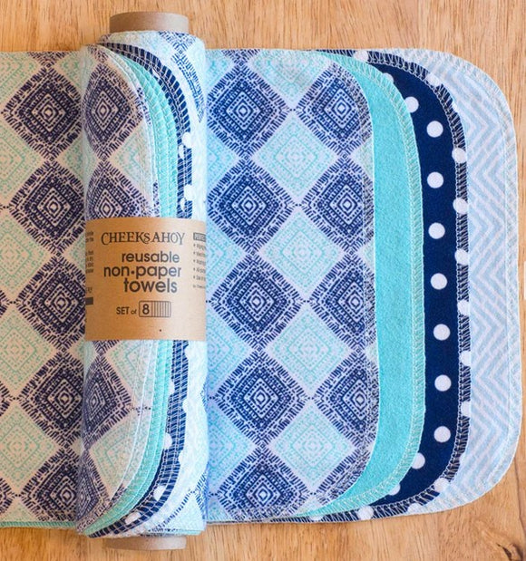 Cheeks Ahoy Seaside Reusable Non-Paper Towels