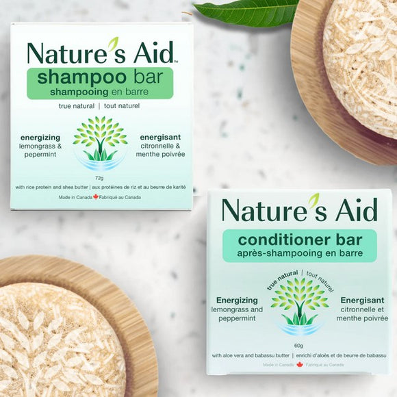 Energizing Nature's Aid Shampoo and Conditioner Bar Set