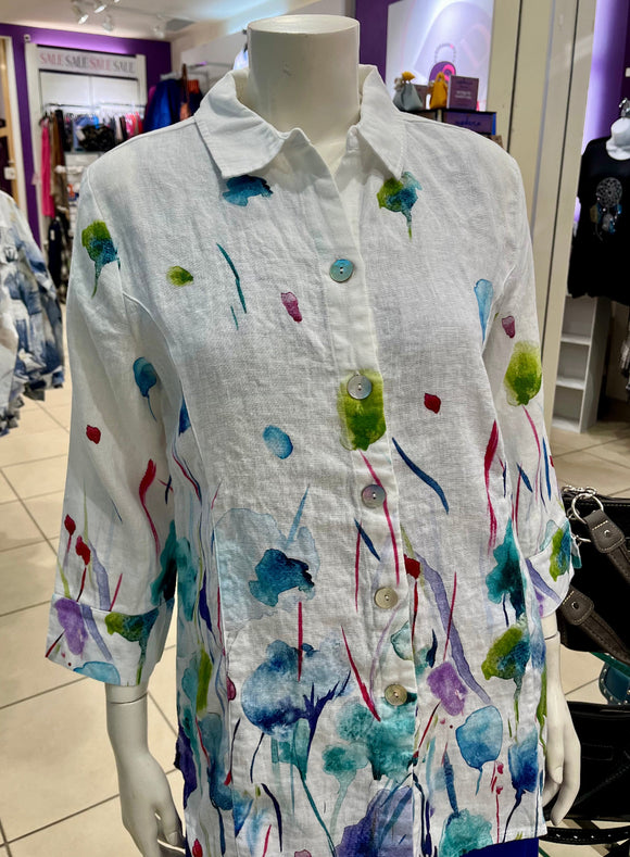 Flower Blouse/Jacket - 3X