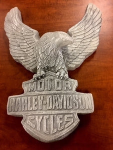 Cast Concrete Harley Davidson Plaque