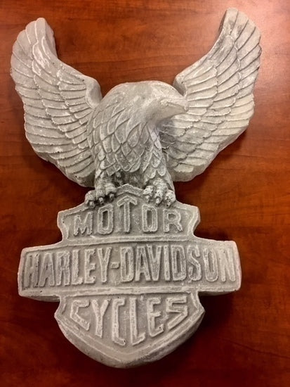 Cast Concrete Harley Davidson Plaque