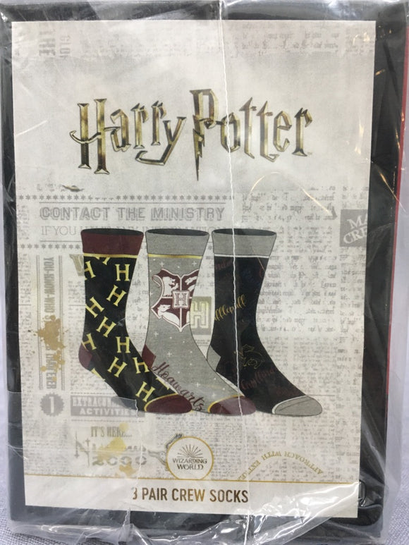 Harry Potter 3 Pair Crew Socks