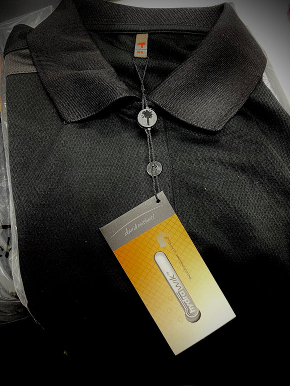 Hydrawik Golf Shirt, Black - Mens XL