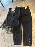 Black stretch jeans and top  03-034