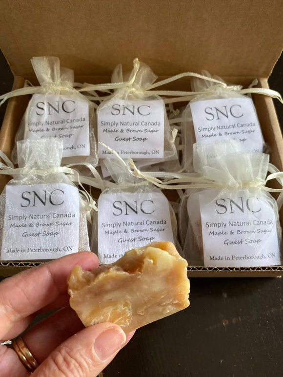Maple and Brown Sugar Handcrafted Guest Soap - Set of 18